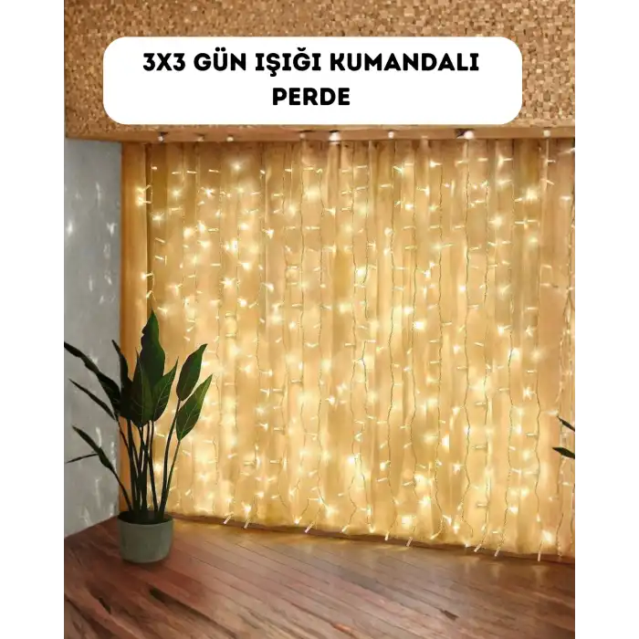 Dekoratif Perde Peri Led Günışığı Renk 8 Fonksiyonlu Işık