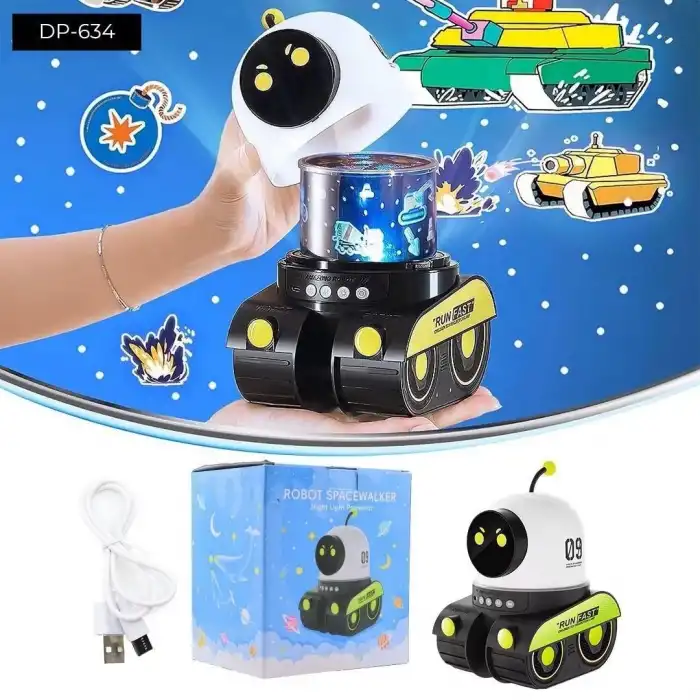 Dempower Robot Şeklinde Projektör Lamba