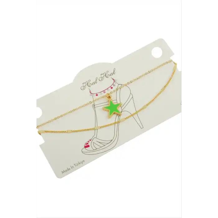 Deniz Yıldızı Çift Zincirli Halhal