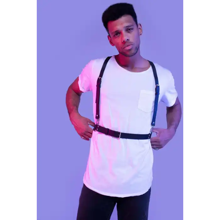 Deri Sade Erkek Harness Askı 1162
