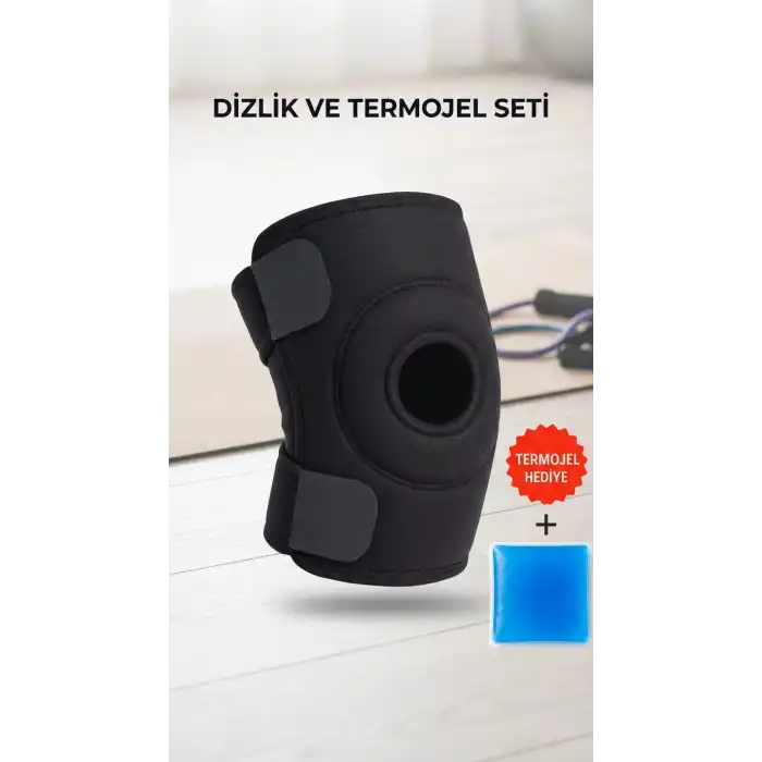 Destekli Diz Korsesi Çapraz Bağ Sporcu Termojel Hediyeli