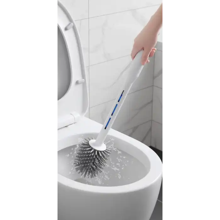 Deterjan Hazneli Ergonomik Silikon Tuvalet Fırçası