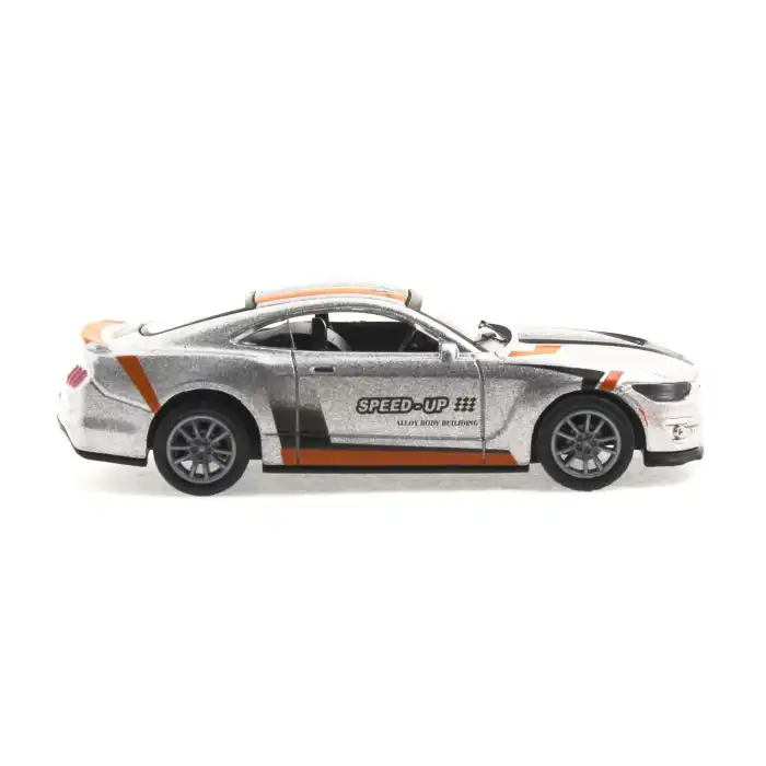 Die Cast Çek Bırak Metal Gri Yarış Arabası
