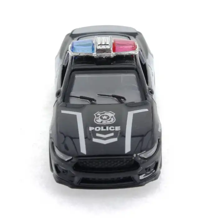 Die Cast Çek Bırak Metal Siyah Polis Arabası