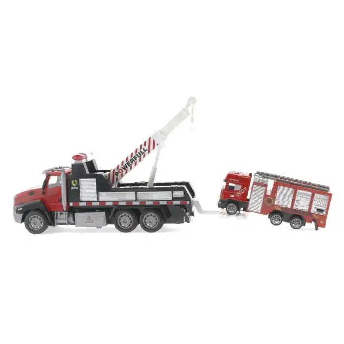 Die Cast Çek Bırak Vinçli Kurtarıcı ve Söndürücü İtfaiye Aracı