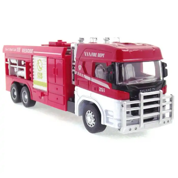 Die Cast Model Çek Bırak Merdivenli İtfaiye Kamyonu