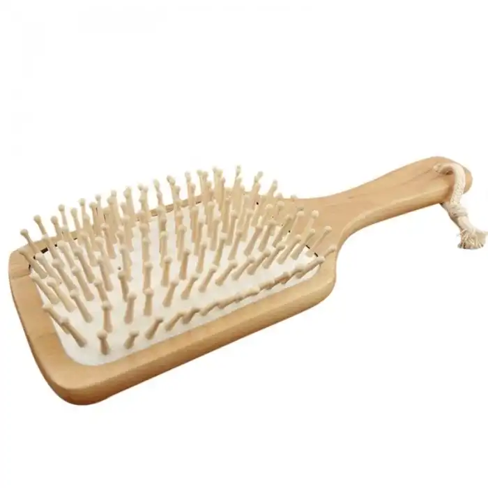 Doğal Ahşap Saç Fırçası Bambu