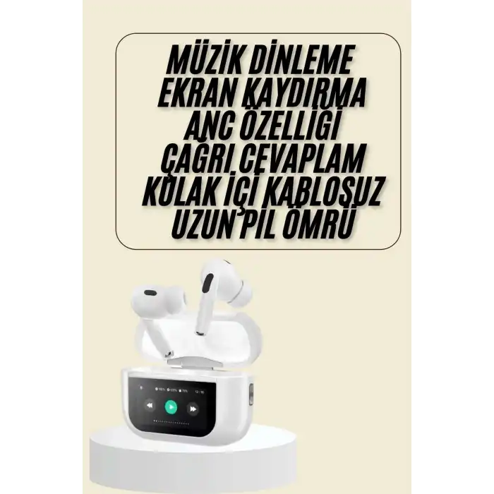 Dokunmatik Ekranlı Bluetooth Kulaklık Tws İos Android Tüm Telefonlara Uyumlu Kulaklık