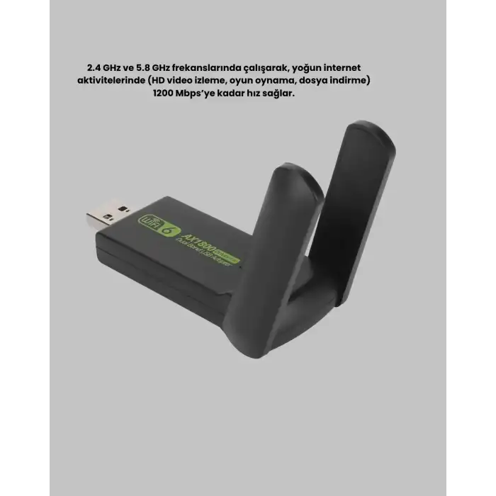Dual Band USB WiFi Adaptör – 1200 Mbps Hız