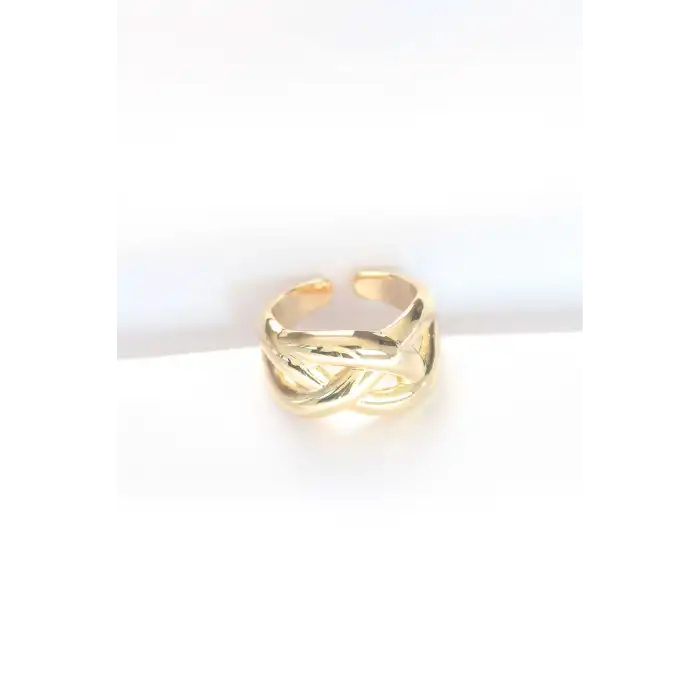 Düğüm Model Gold Renk Ayarlanabilir Yüzük