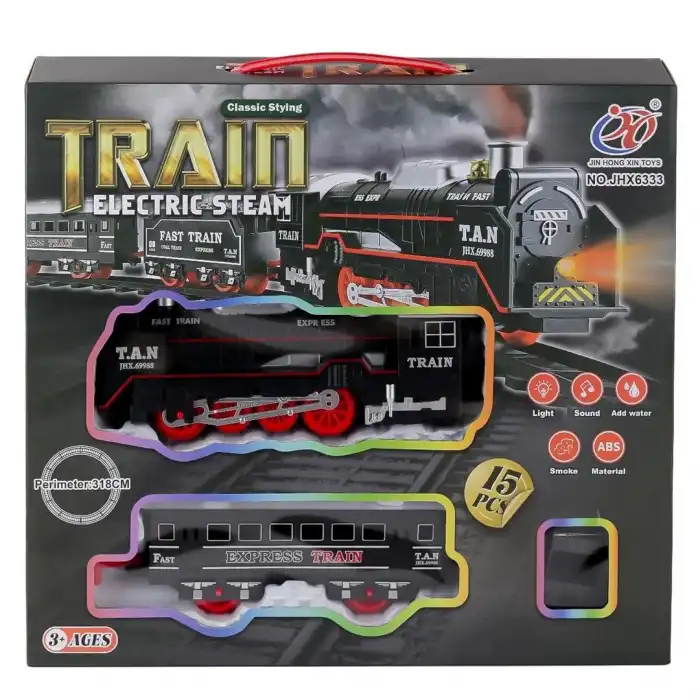 Dumanlı Sesli Işıklı Tren 15 Parça