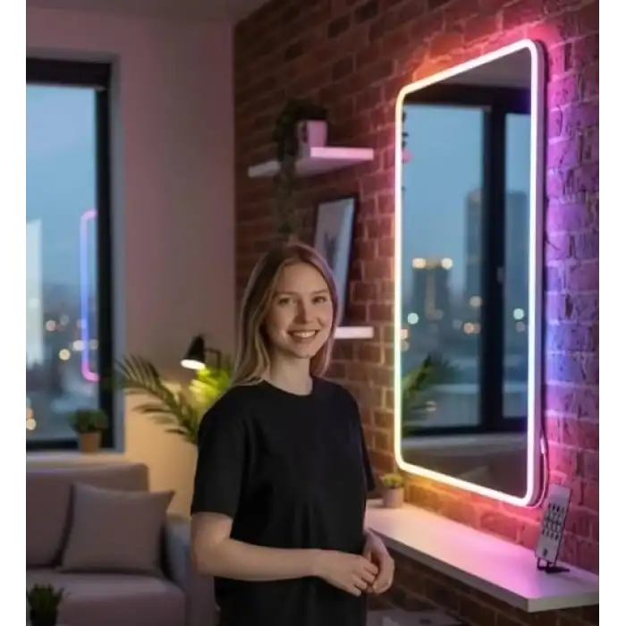 Eco Lounge 1 adet AC 5435 RGB Pixel Neon Led Seti USB Girişli Kumandalı 5 Metre