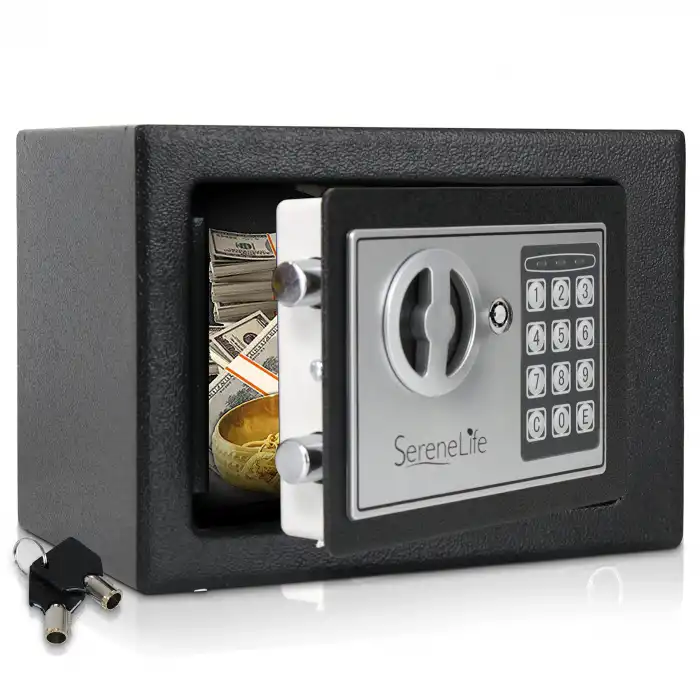 Elektronik Tuşlu Çelik Para Kasası Siyah Bx40