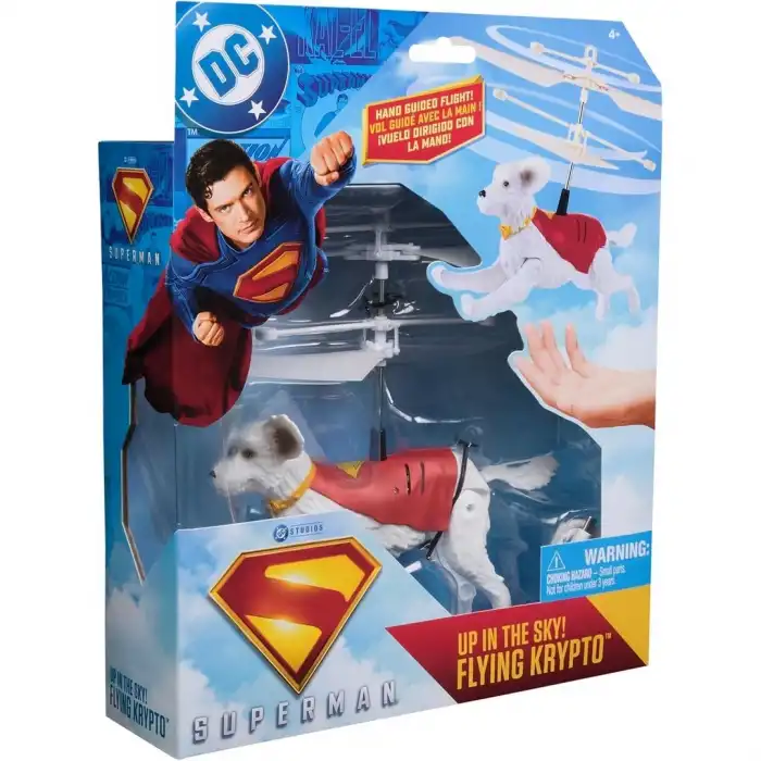 Elle Uçurulan Superman Köpek Figür
