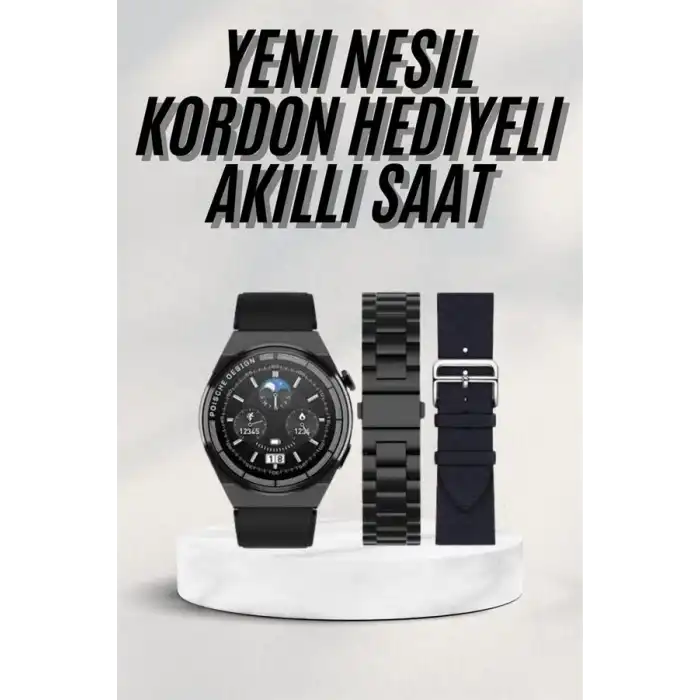 En Çok Tercih Edilen Akıllı Saat Amoled Ekran Nabız Sensörü GPS Uyumlu Adımsayar