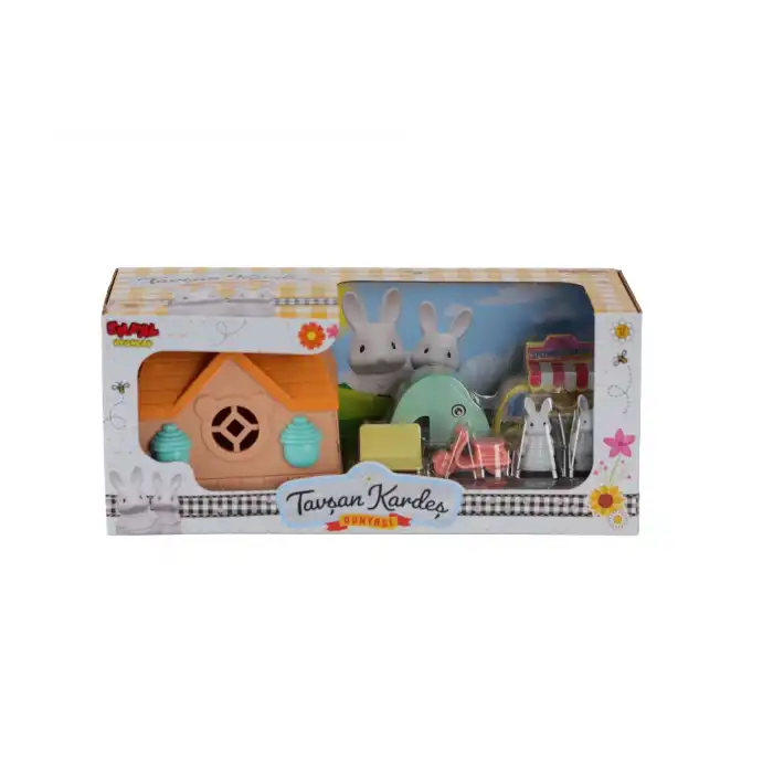 ENF-39190 SEVİMLİ TAVŞANLAR VE KAYDIRAKLI EVİ