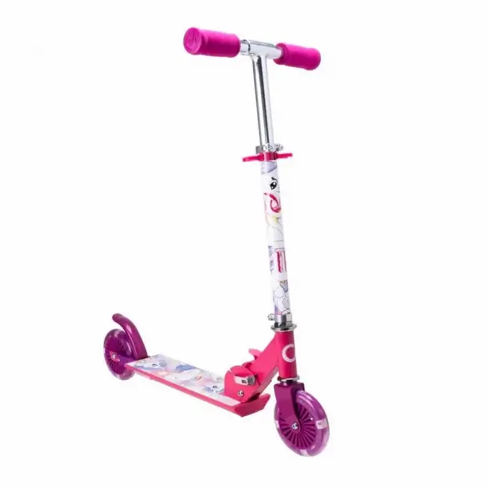 Evo 2 Tekerlekli Katlanabilir Unicorn Inline Işıklı Scooter