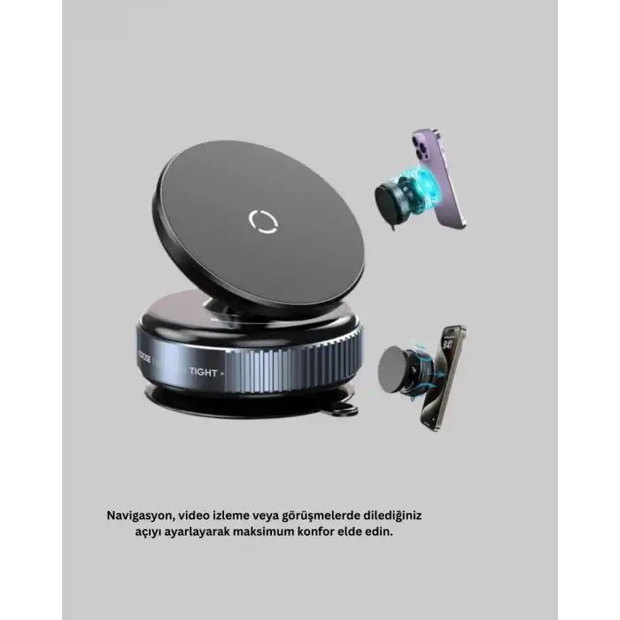 Evrensel Manyetik Araç Telefon Tutucu 360° Döner Başlık