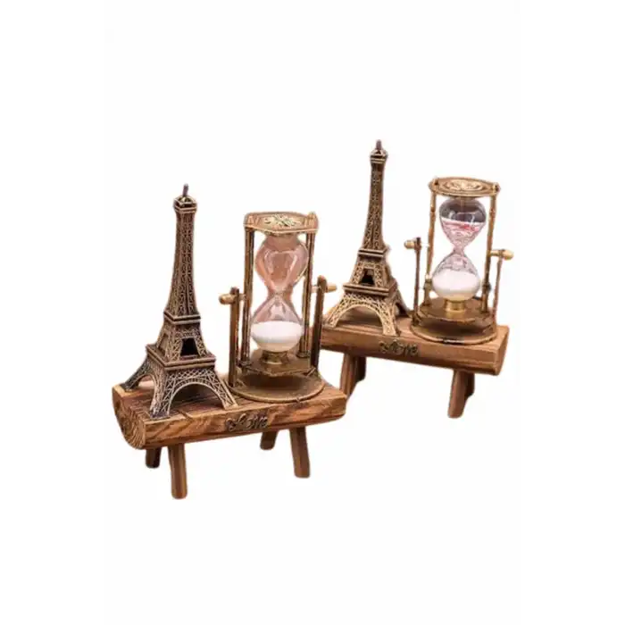 Eyfel Kuleli Kum Saati Dekoratif Hediyelik Eşya Retro Eyfel Kulesi