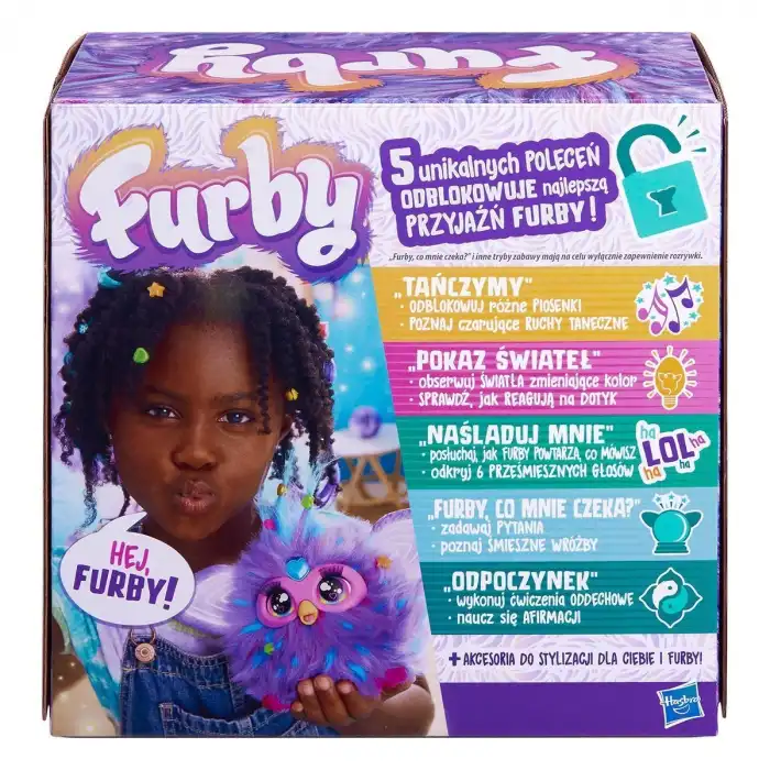 F6743 Furby Mor İnteraktif Peluş -  ***DİLİ İNGİLİZCEDİR*** ***DİLİ İngilizce ve Furby dilinde konuşur