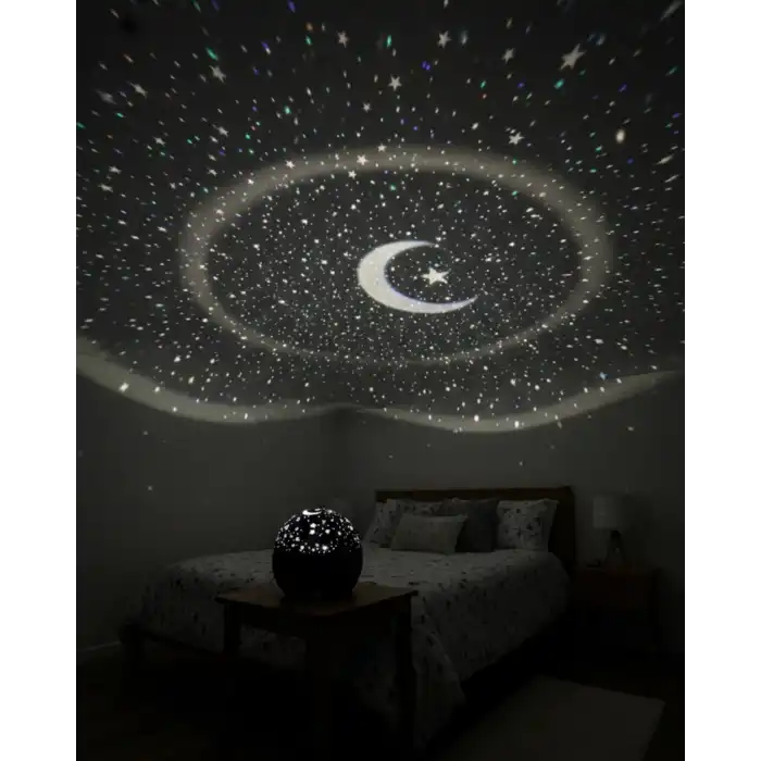 Fişli Yıldız Projektör Gece Lambası Müzikli