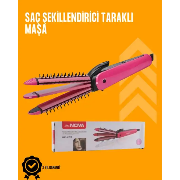 Fön İşlemine Uyumlu Sabitleyici Saç Tarağı