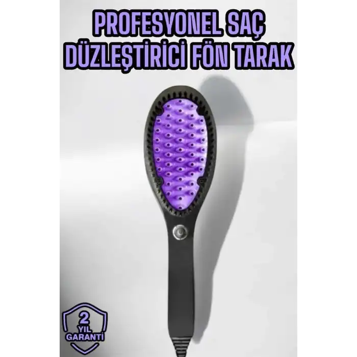 Fön Tarak Elektrikli Sıkı Dişli Taşınabilir Saç Düzleştirici