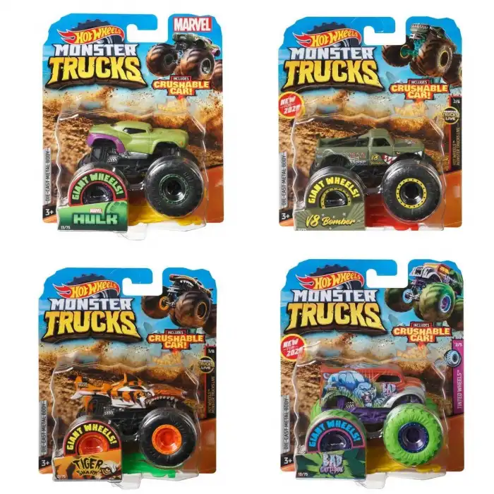 FYJ44 Hot Wheels, Monster Trucks 1:64 Arabalar - 1 adet fiyatıdır