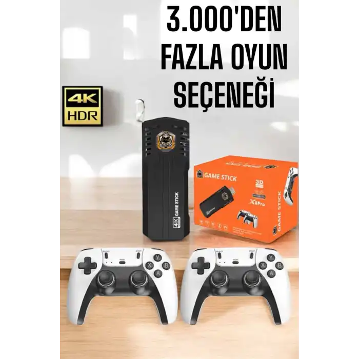Game Stick Retro 8K ULTRA HD Video Oyun Konsolu Android Tv Özelliği