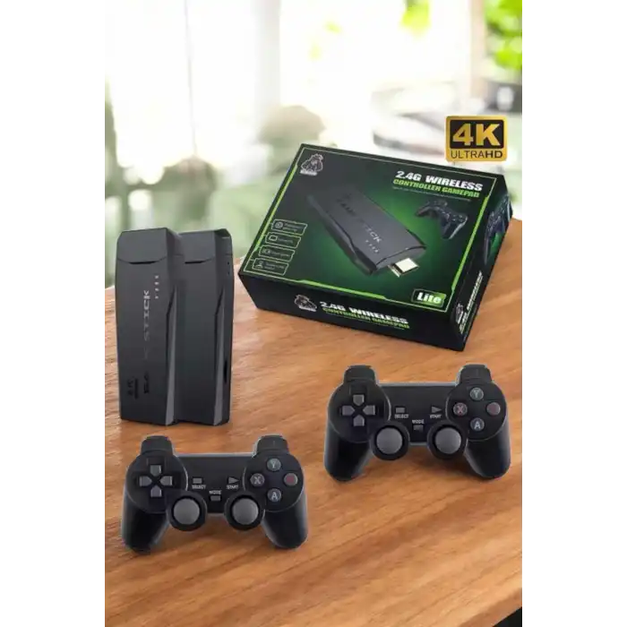 Gaming Atari 2.4g Uyumlu Kablosuz Çift Kol Game Stick