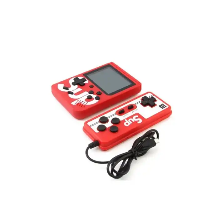 Çift Kol 400 Nostalji Oyunlu Mini Atari Kırmızı Oyun Konsolu