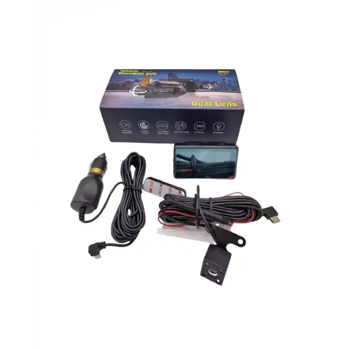 Gece Görüşlü 1080P Çift Lens Dashcam – Park Modu ve Gelişmiş Hareket Sensörü