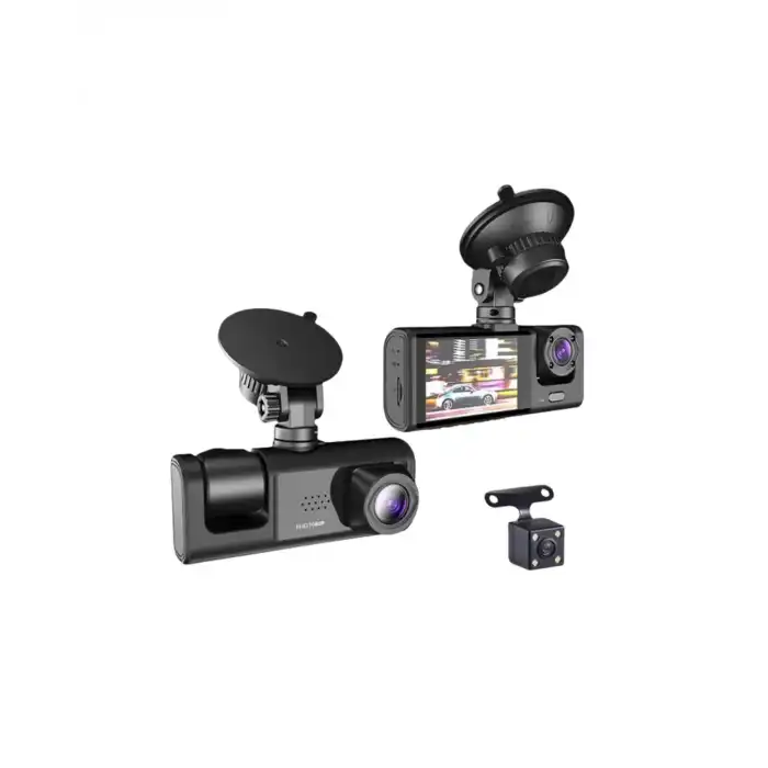 Gelişmiş G-Sensörlü Üçlü Araç Kamerası – 5” LCD Ekran ve Hareket Algılama