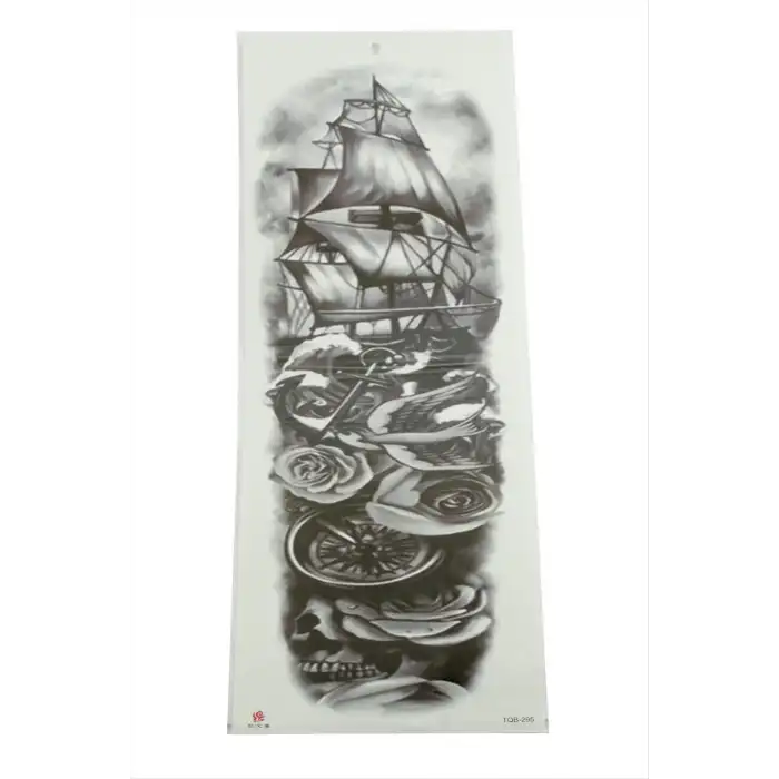 Gemi Tattoo Kol Dövme Sticker