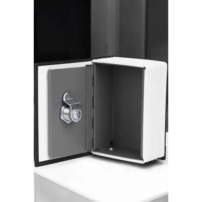 Gizli Kasa Kitap Görünümlü Anahtarlı Çelik Mini Kasa
