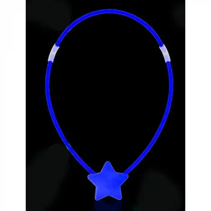 Karanlıkta Yanan Glow Stick Yıldız Kolye - 6 Adet