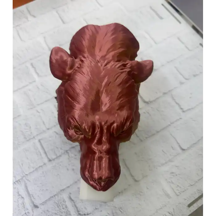 Gold Red Jaguar Başı Duvar Aksesuarı Asılabilir Dekoratif 20x16 Cm