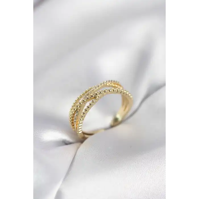 Gold Renk Sarmal Model Kadın Yüzük