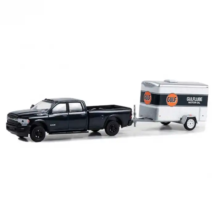 Greenlight 1/64 2023 Ram 2500 With Small Cargo Trailer Model Araba