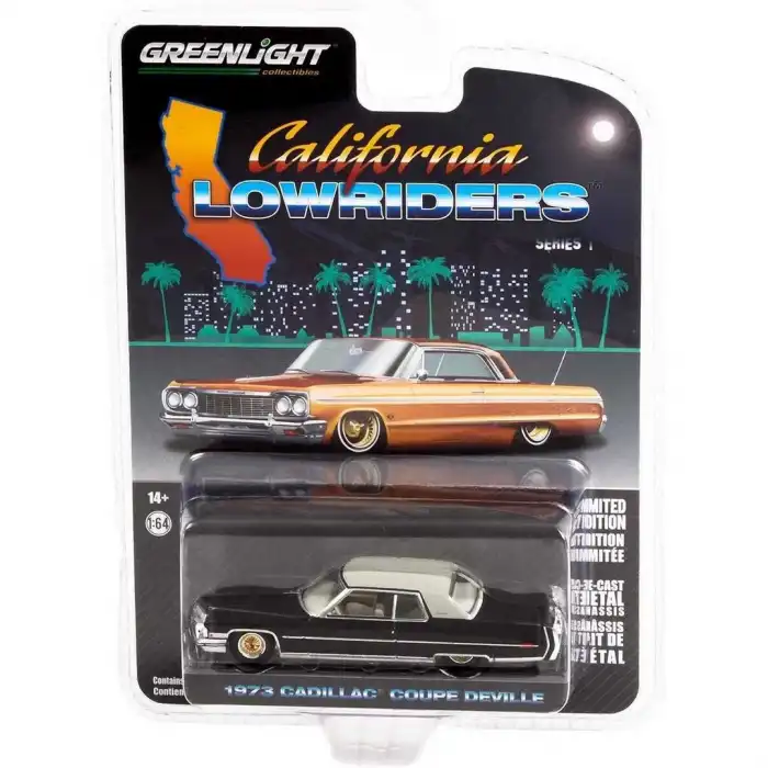 Greenlight 1/64 California Lowriders Series 1 1973 Cadillac Coupe deVille