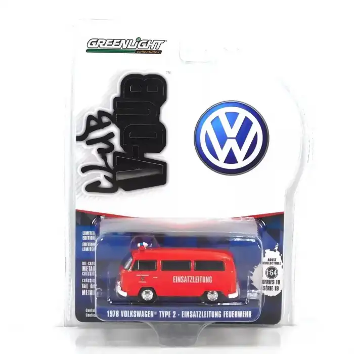 Greenlight 1/64 Club Vee-Dub Series 19- 1978 Volkswagen Type 2 - Einsatzleitung Feuerwehr