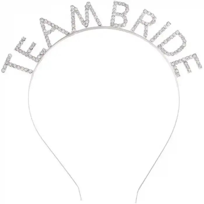 Gümüş Kaplama Kristal Taşlı Team Bride Taç
