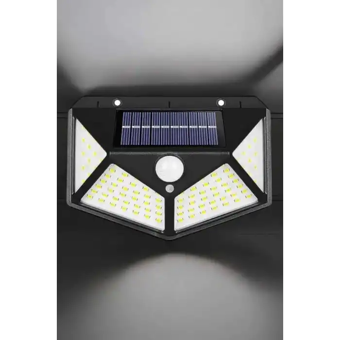 Güneş Enerjili Bahçe Aydınlatma Lambası Solar 100 Led Lamba