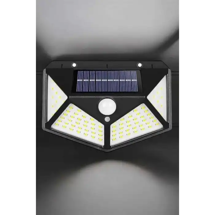 Güneş Enerjili Bahçe Aydınlatma Lambası Solar 100 Led Lamba