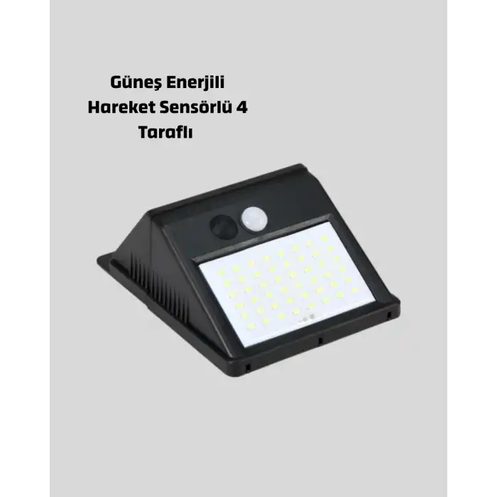 Güneş Enerjili Sensörlü Dış Mekan Duvar Lambası – 3 Modlu, 2200mAh Pil, 120° Algılama