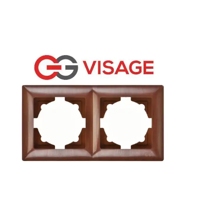 Visage Amazon Ceviz 2 Li Çerçeve - Priz ve Anahtar İçin Uyumlu Çerçeve