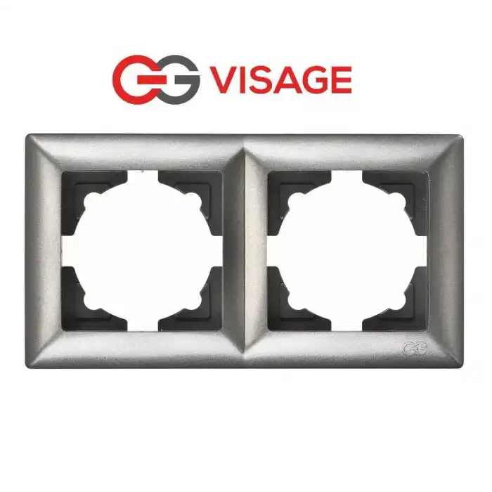Visage Ambiance Füme 2 Li Çerçeve - Priz ve Anahtar İçin Uyumlu Çerçeve