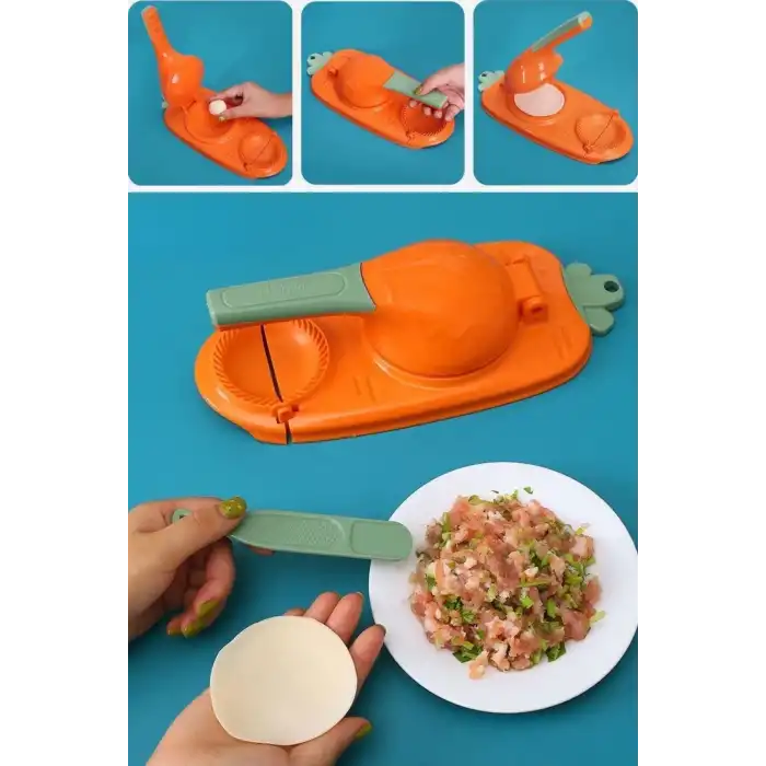 Havuç Tasarımlı Şık  Pratik  Börek Mantı Hamuru Presleme  Börek Yapma Kalıbı