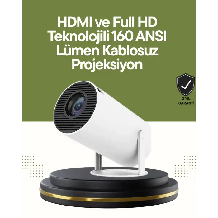 HDMI ve USB Girişli Uzun Ömürlü Ampullü Projeksiyon