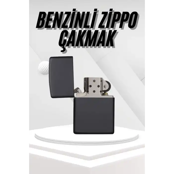 Hediyelik Zarif  Siyah Benzinli Çakmak